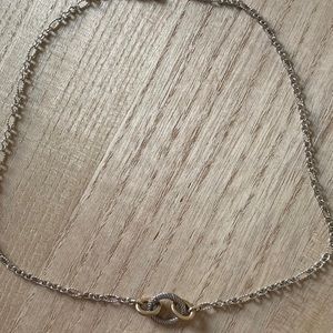 James Avery Oval Twist Changeable Charm Holder Necklace